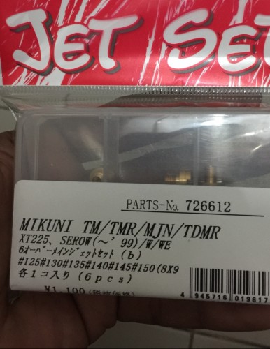 Main Jet untuk Karburator MIKUNI TM/TMR/MJN/TDMR/VM22