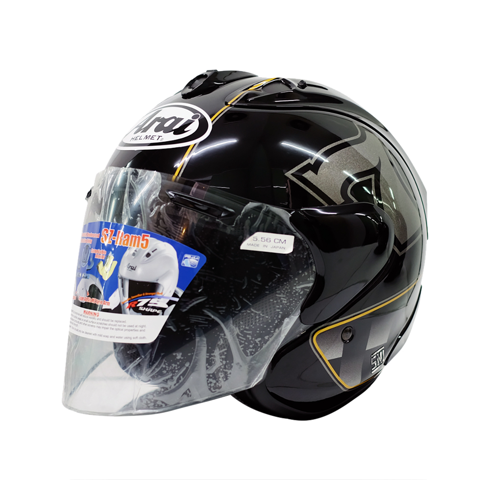 【Arai】SZ-RAM 5 Cafe Racer Black Open Face Helmet