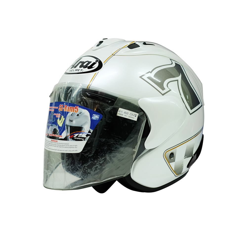 【Arai】SZ-RAM 5 Cafe Racer White Open Face Helmet