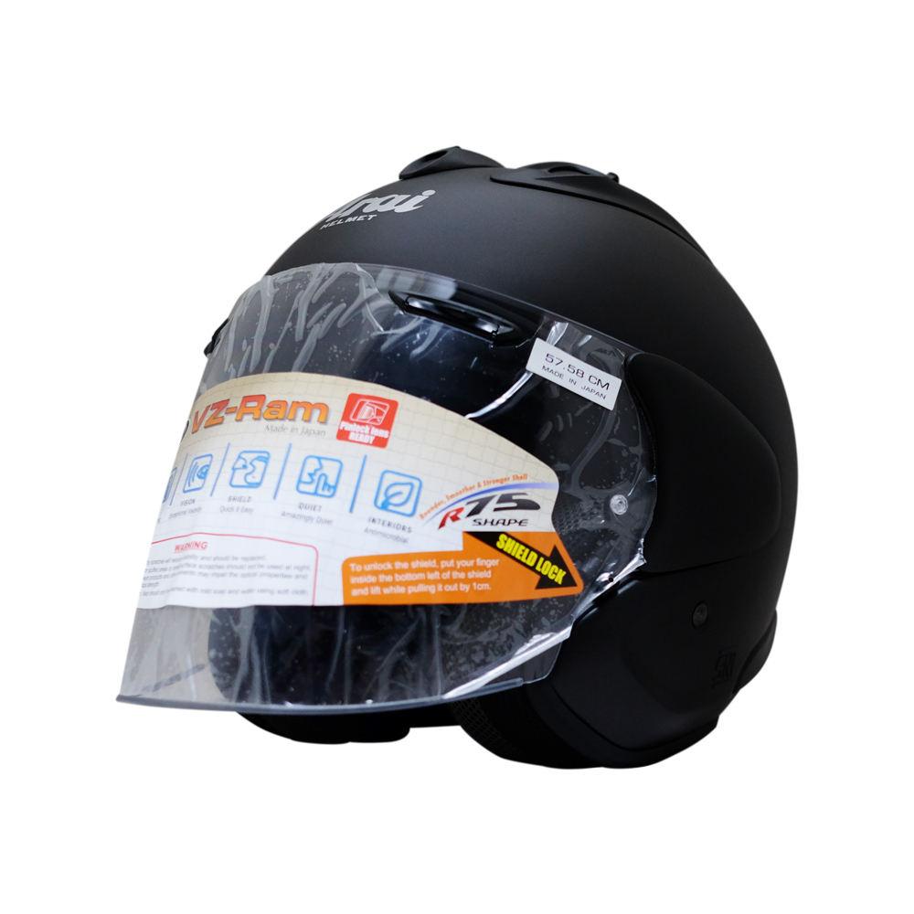 【Arai】VZ-RAM Flat Black Open Face Helmet